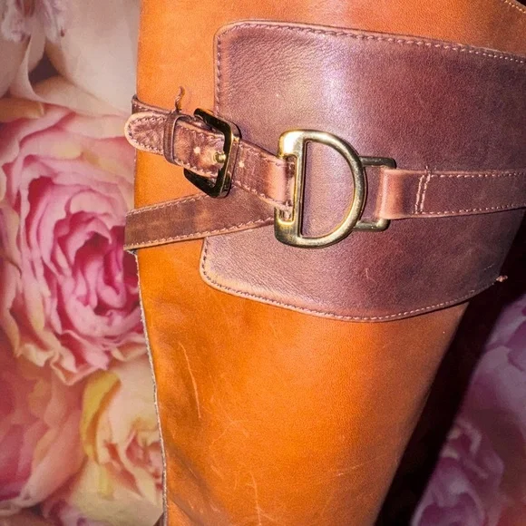 Cole Haan and Nike Air Brown Leather Heeled Boots - Picture 5 of 7